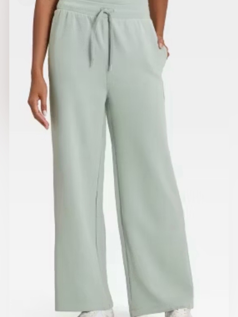 all in motion Wide-Leg Drawstring Pants in Sage